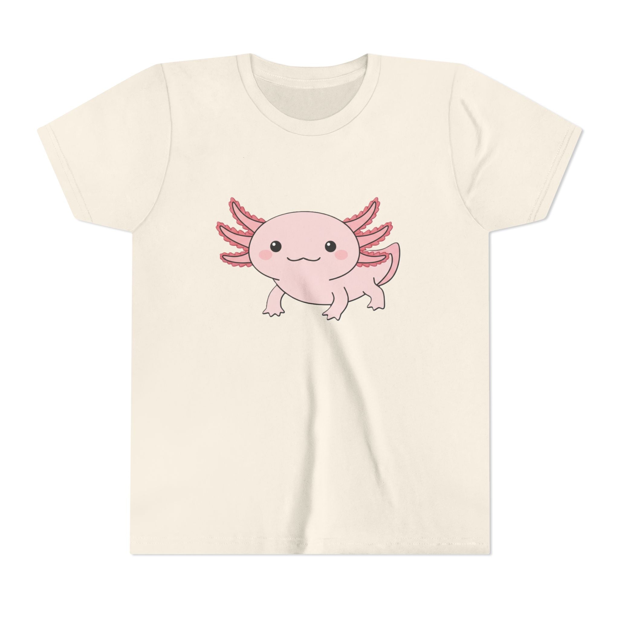 Axolotl Kids Tee – Cute Pink Axolotl Youth Short Sleeve Shirt