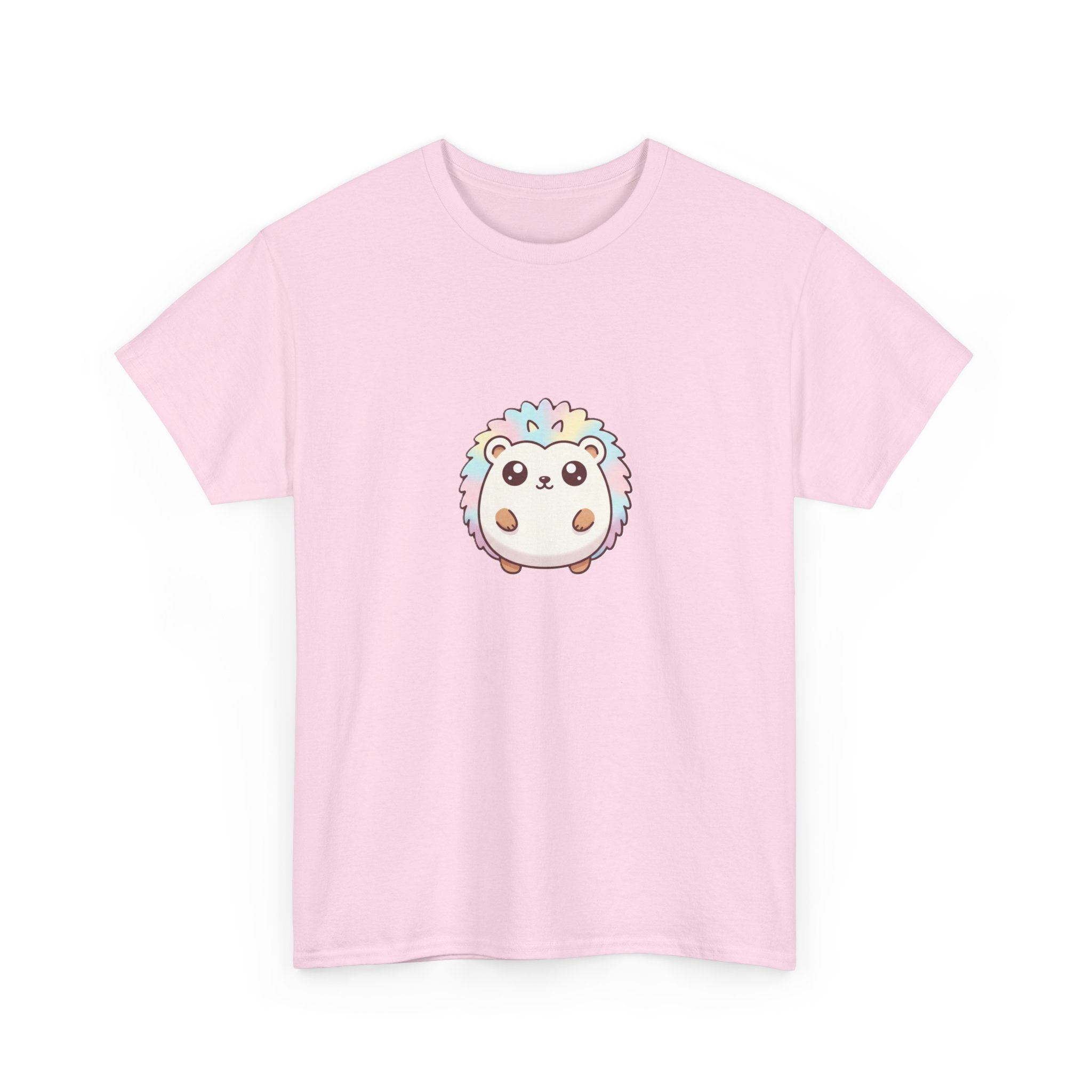Cute Rainbow Hedgehog T-Shirt — Kawaii Animal Graphic Tee - Adult