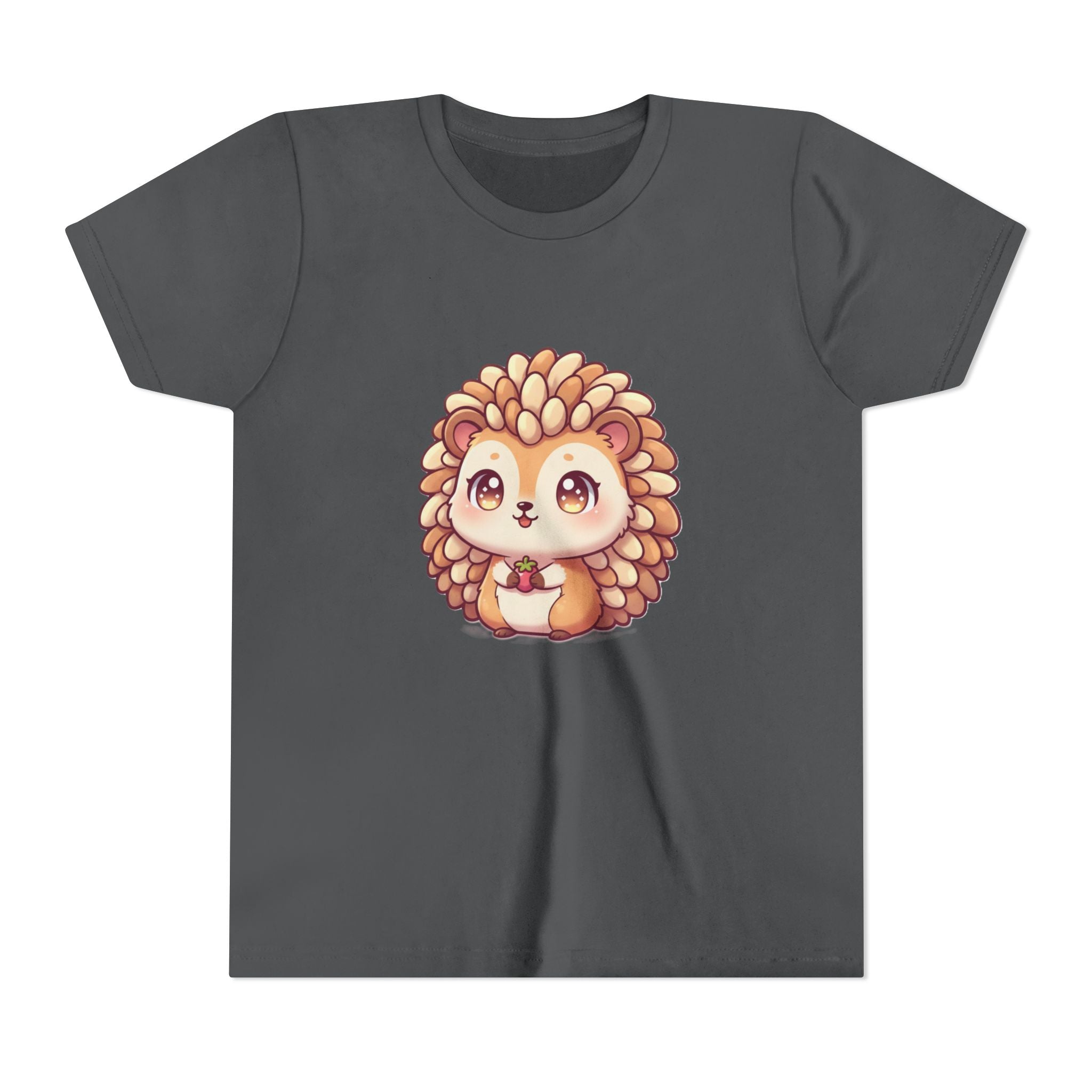 Cute Hedgehog Youth Tee — Adorable Cartoon Woodland Animal Kids Shirt