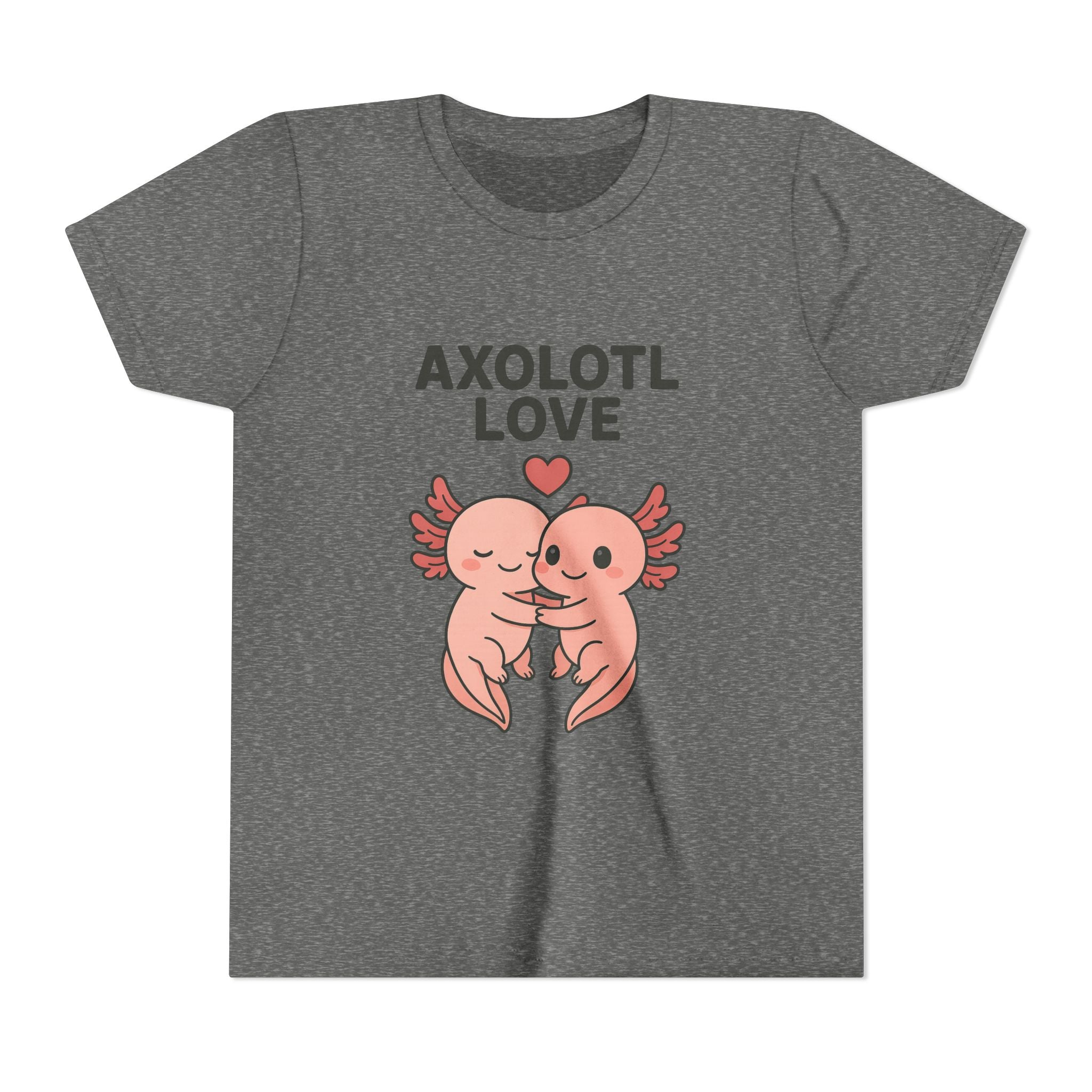 Axolotl Love Youth Tee – Cute Hugging Axolotl Salamander Kids Shirt - Kids