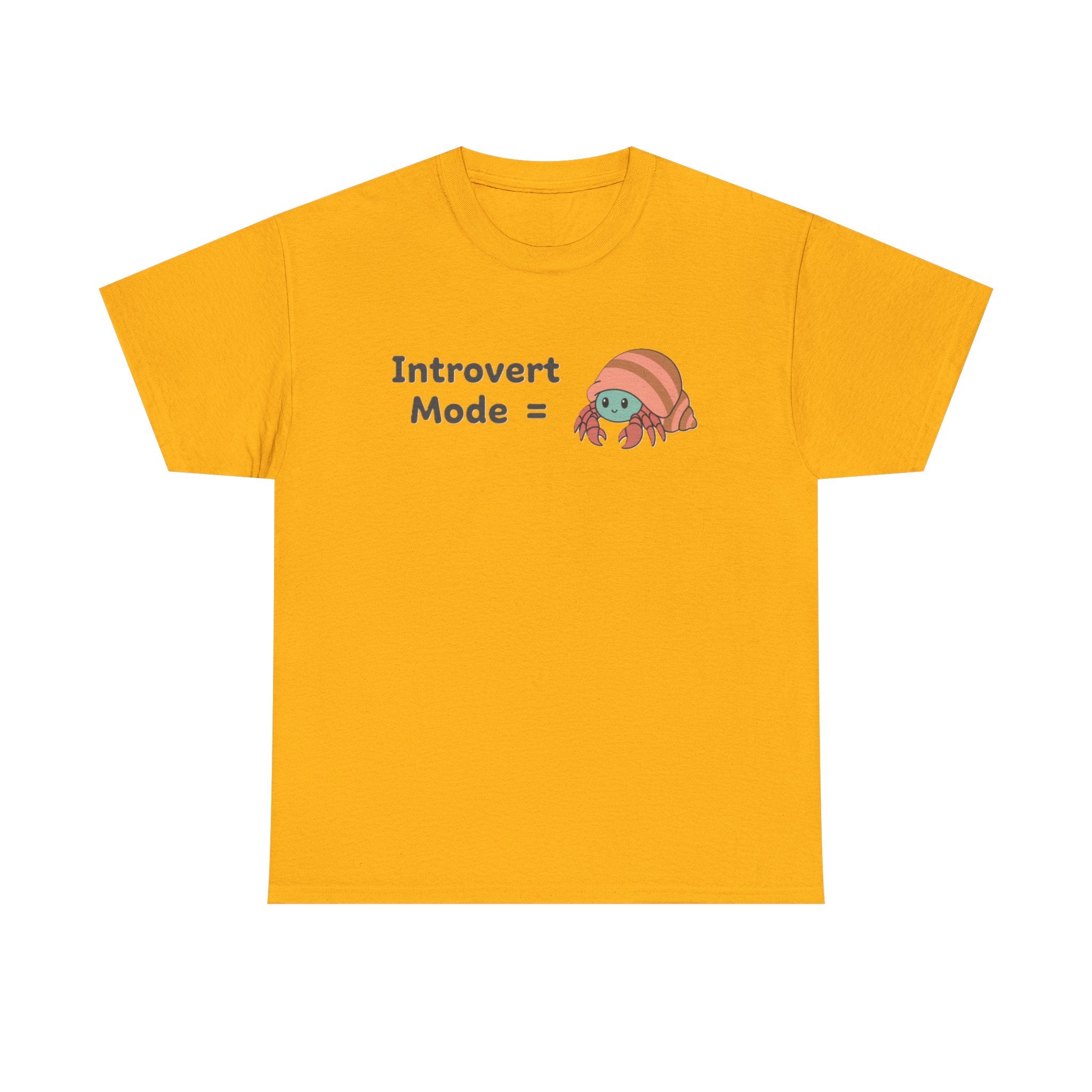 Introvert Mode T-Shirt — Cute Hermit Crab Graphic Tee - Adult