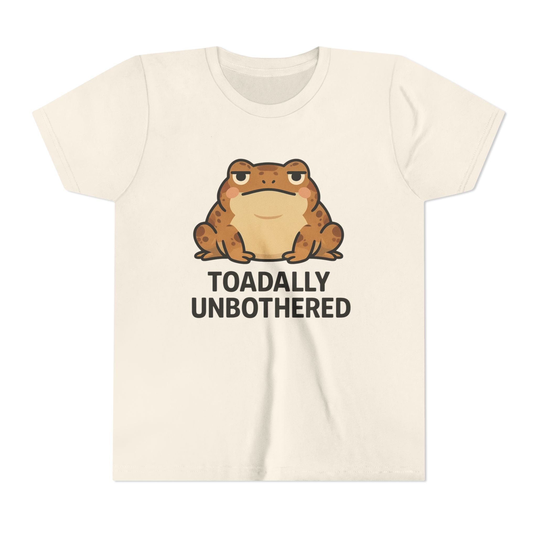 Youth Tee — 'Toadally Unbothered' Cute Frog Graphic Shirt for Kids
