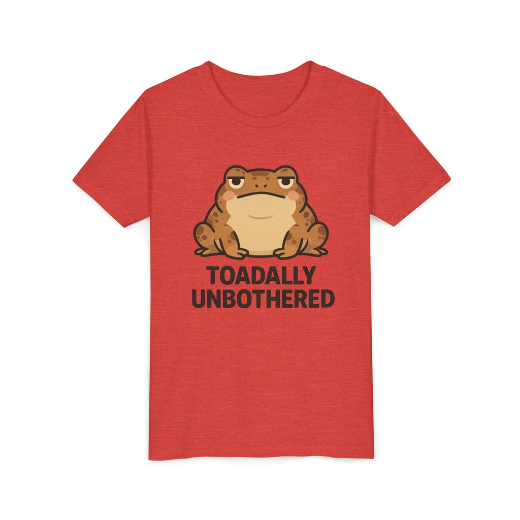 Youth Tee — 'Toadally Unbothered' Cute Frog Graphic Shirt for Kids