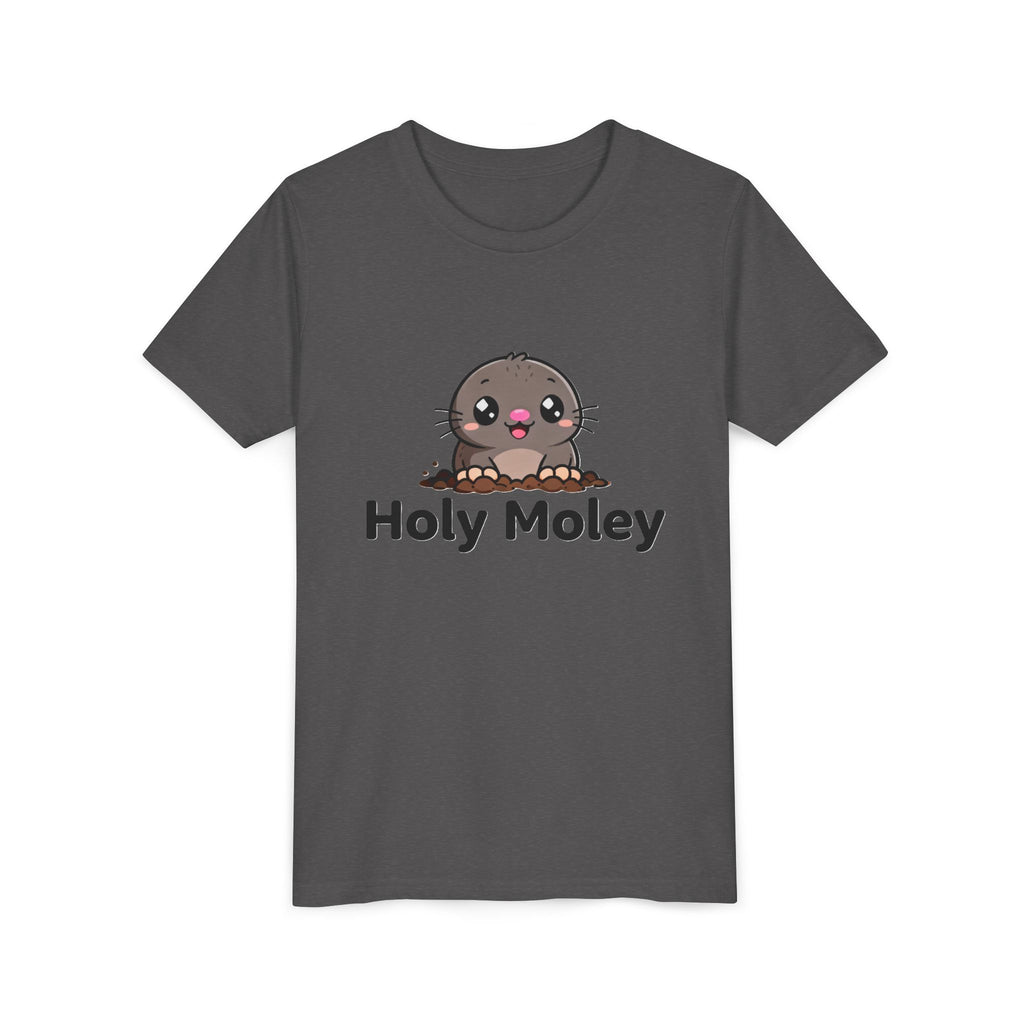 Youth Tee — Cute 'Holy Moley' Mole Kids T‑Shirt (Playful Animal Pun)