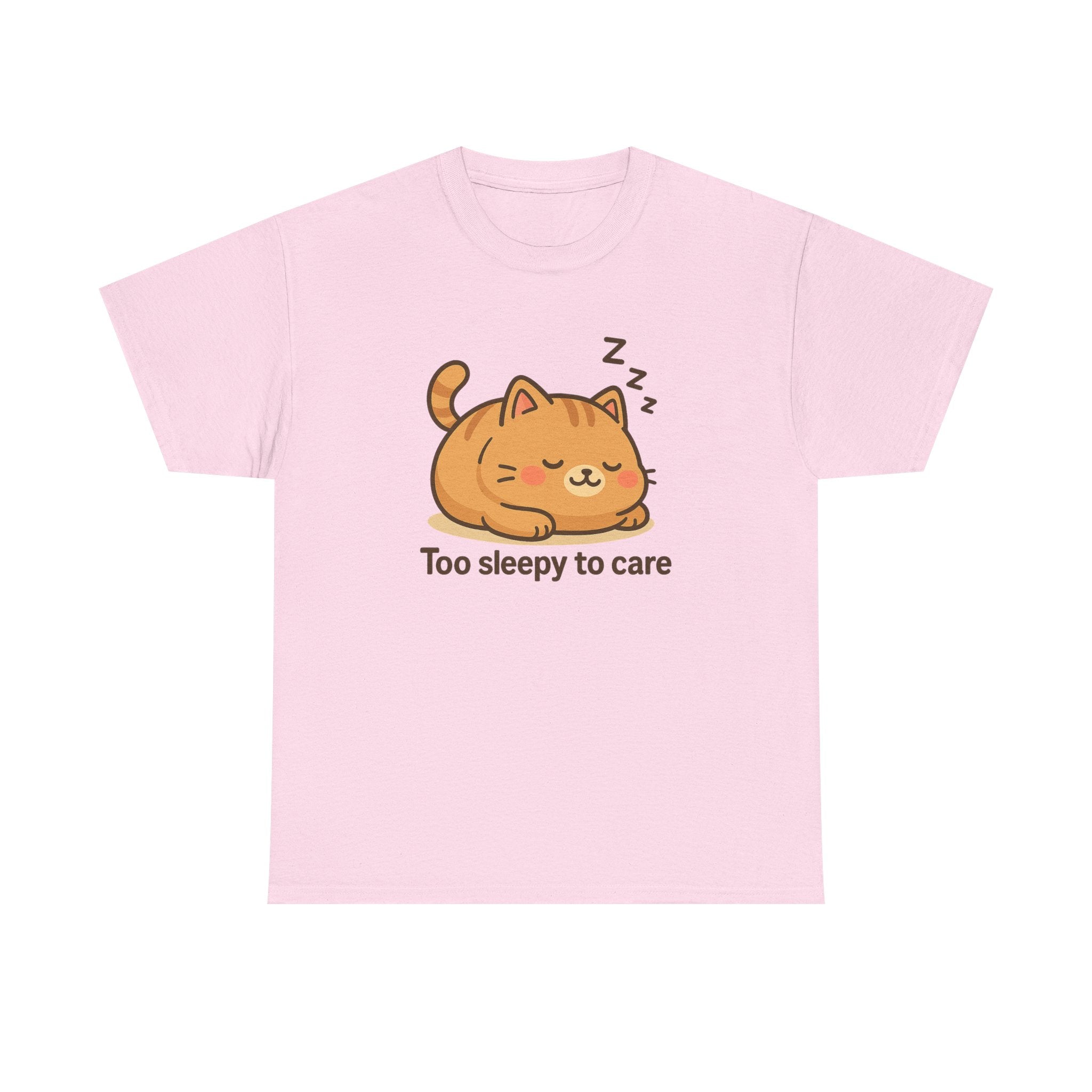 Too Sleepy to Care Cat T-Shirt - Adult