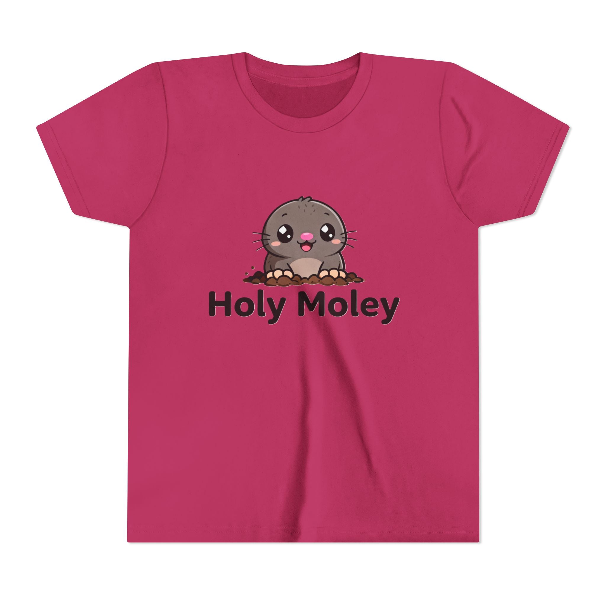 Youth Tee — Cute 'Holy Moley' Mole Kids T‑Shirt (Playful Animal Pun)