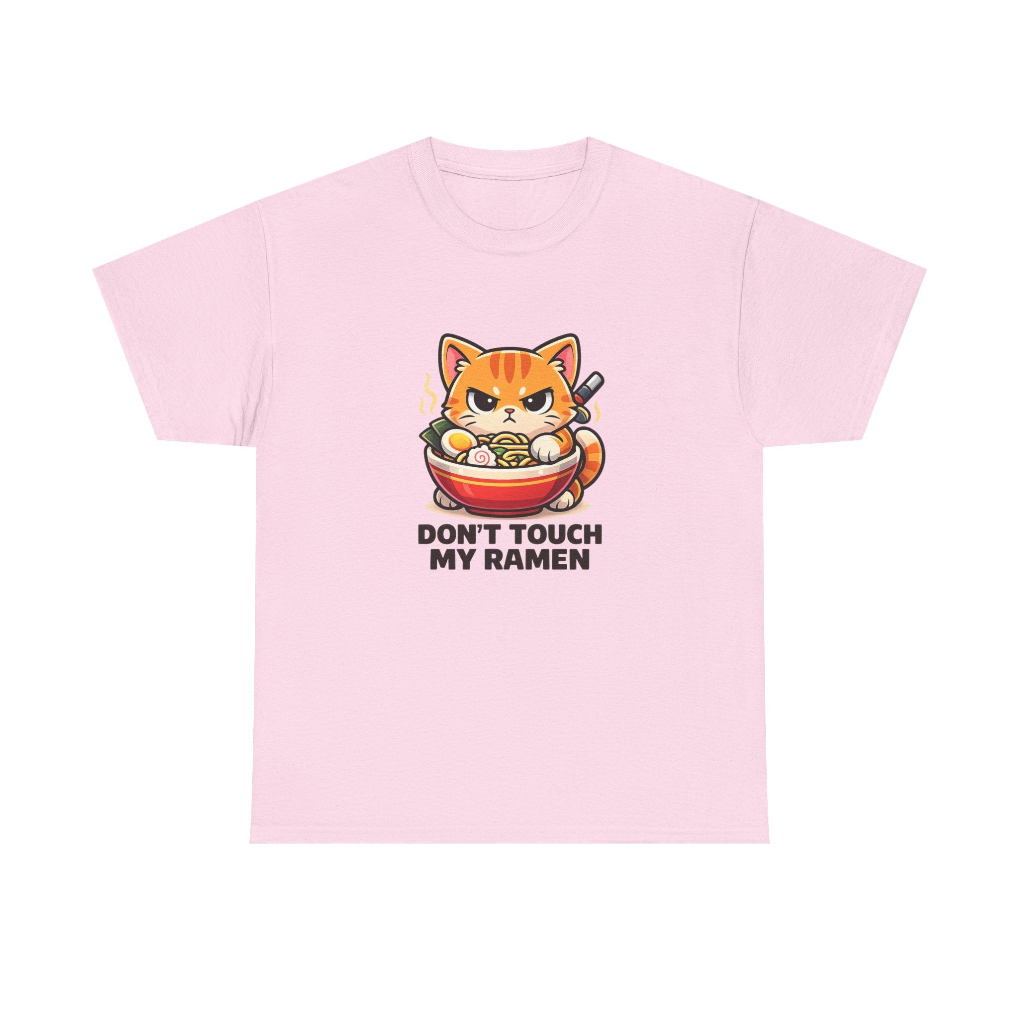 Don't Touch My Ramen T-Shirt — Cute Cat in Ramen Bowl Graphic Tee - Adult