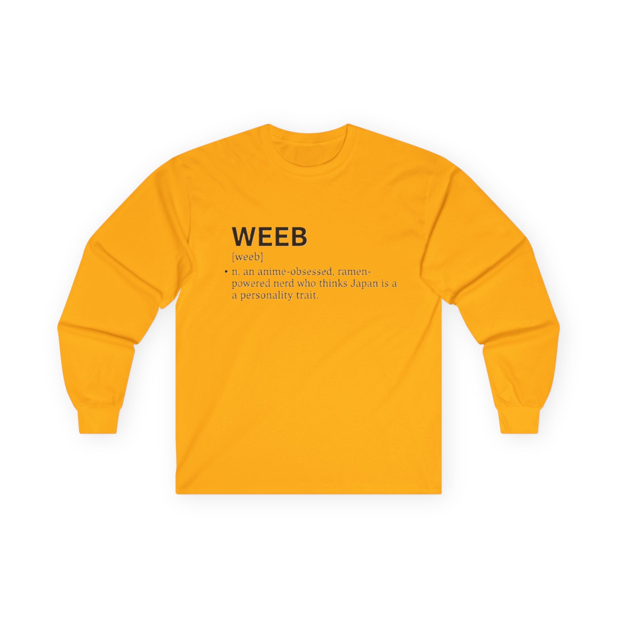 Weeb Definition Long Sleeve Tee — Anime Fan Shirt - Adult