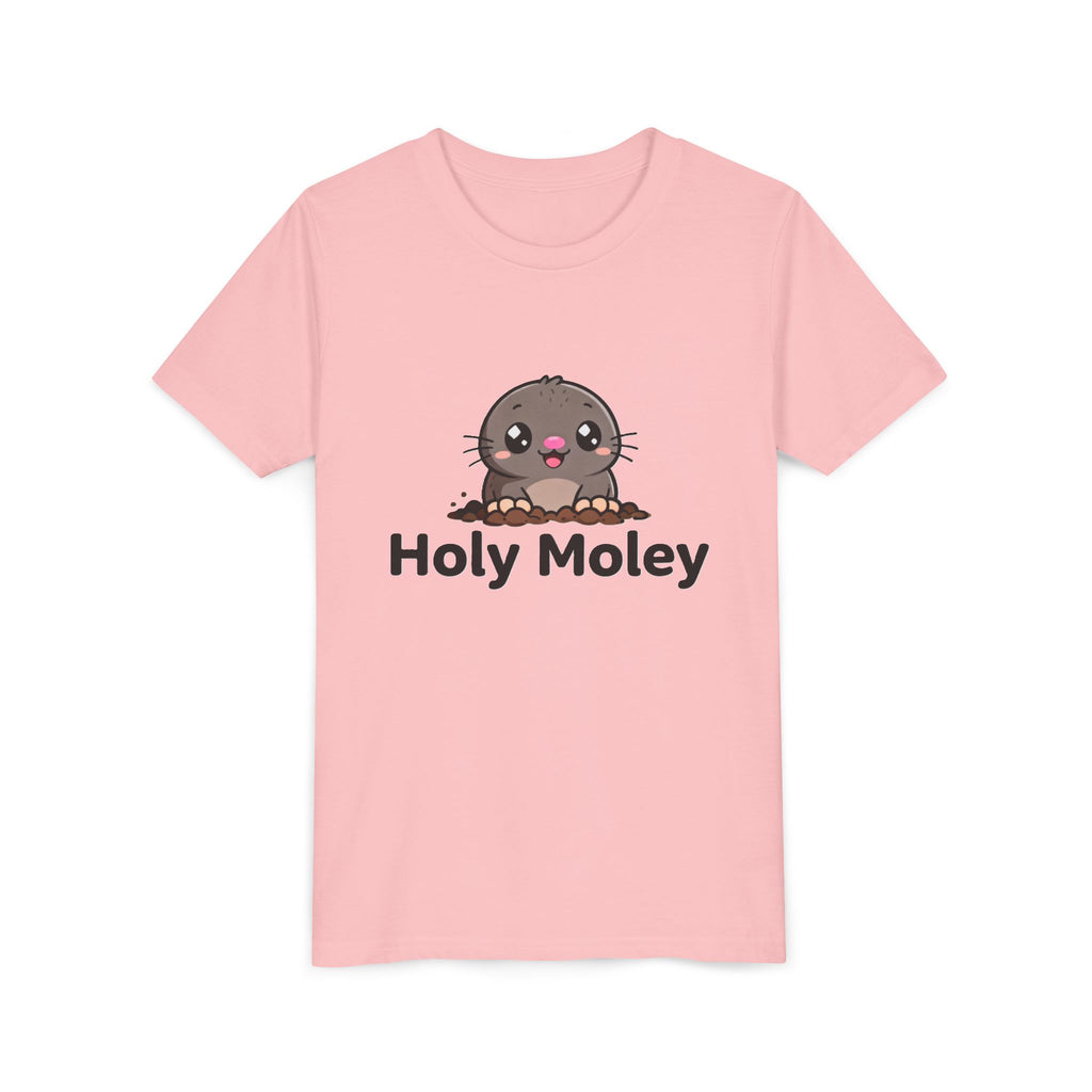 Youth Tee — Cute 'Holy Moley' Mole Kids T‑Shirt (Playful Animal Pun)