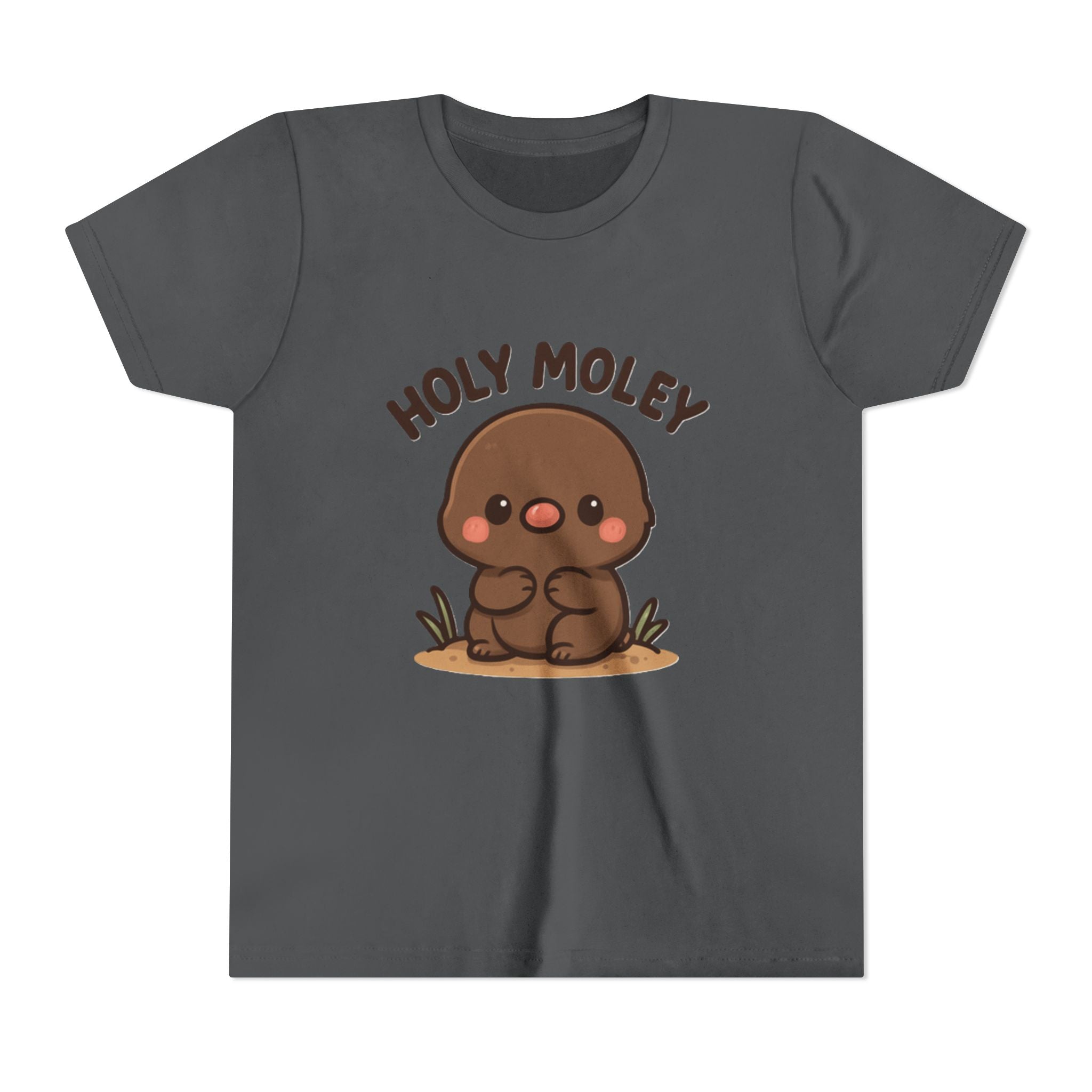 Holy Moley Kids Tee — Cute Cartoon Mole Youth Short Sleeve Shirt