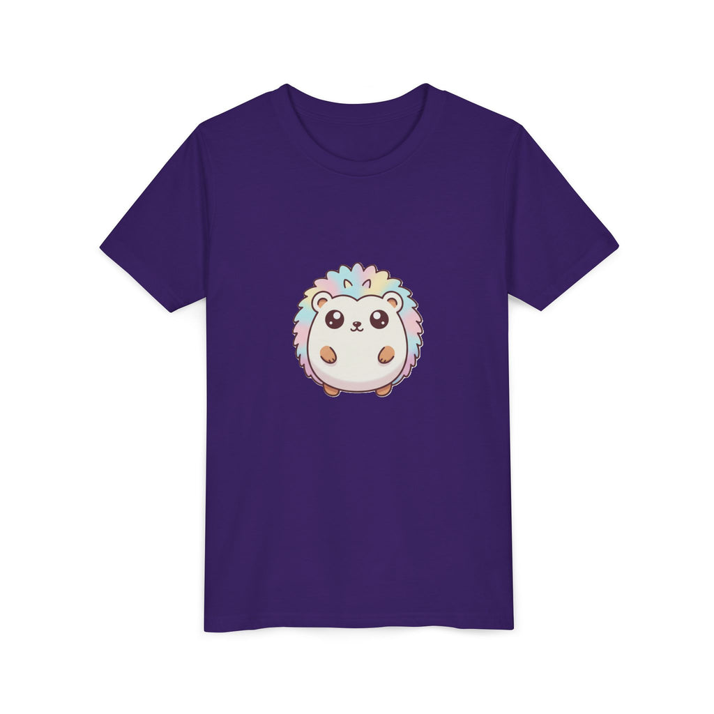 Kids Rainbow Hedgehog T‑Shirt — Cute Pastel Animal Youth Tee