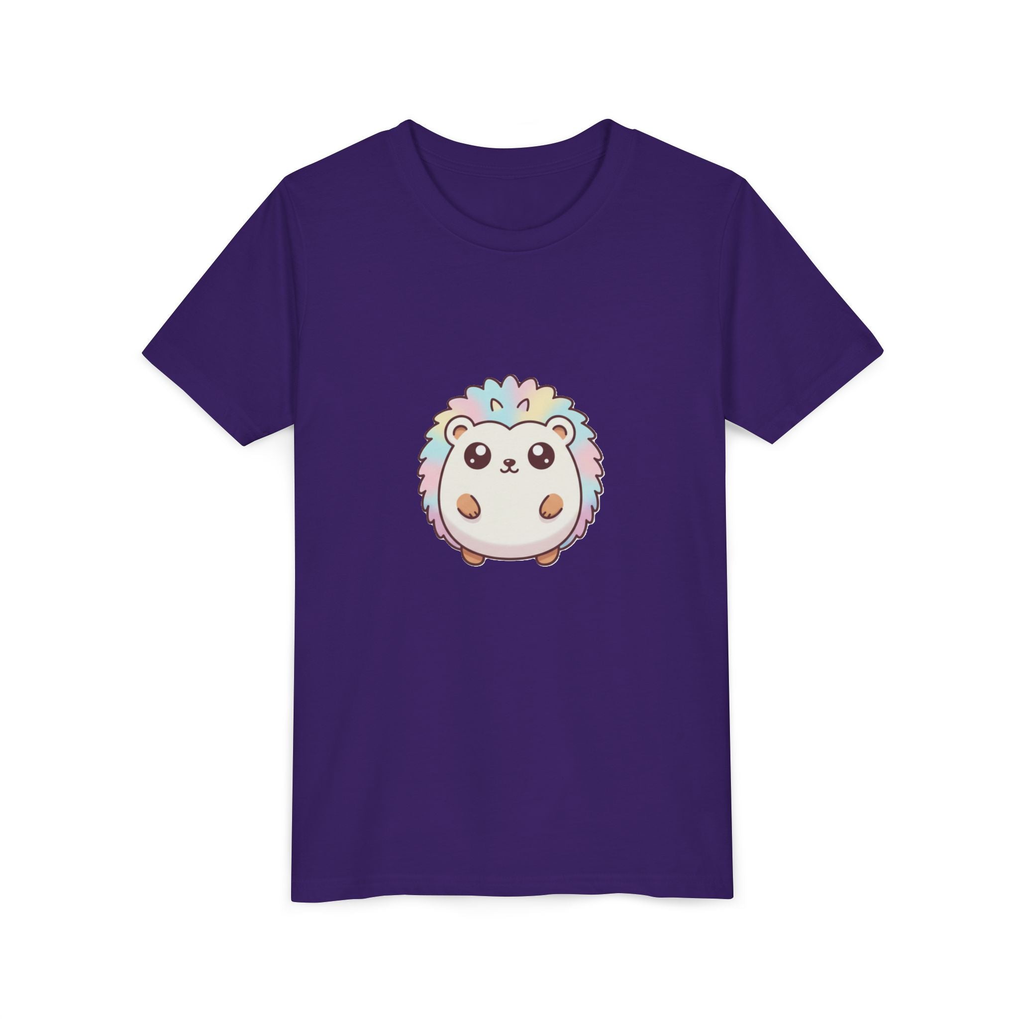 Kids Rainbow Hedgehog T‑Shirt — Cute Pastel Animal Youth Tee