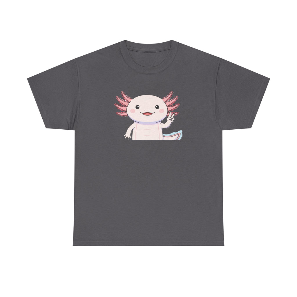 Axolotl Cute Cartoon T‑Shirt — Adorable Pink Axolotl Graphic Tee - Adult