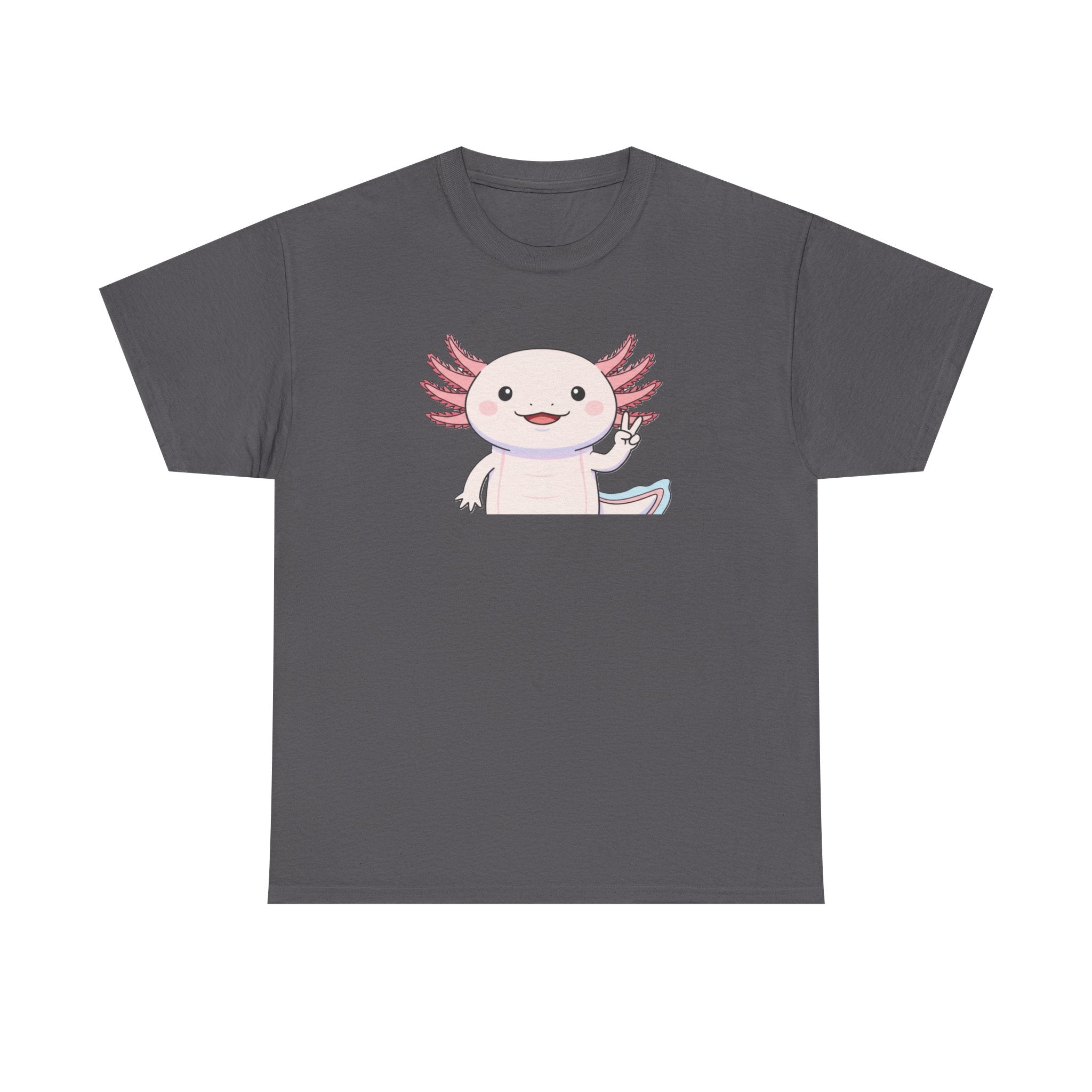 Axolotl Cute Cartoon T‑Shirt — Adorable Pink Axolotl Graphic Tee - Adult