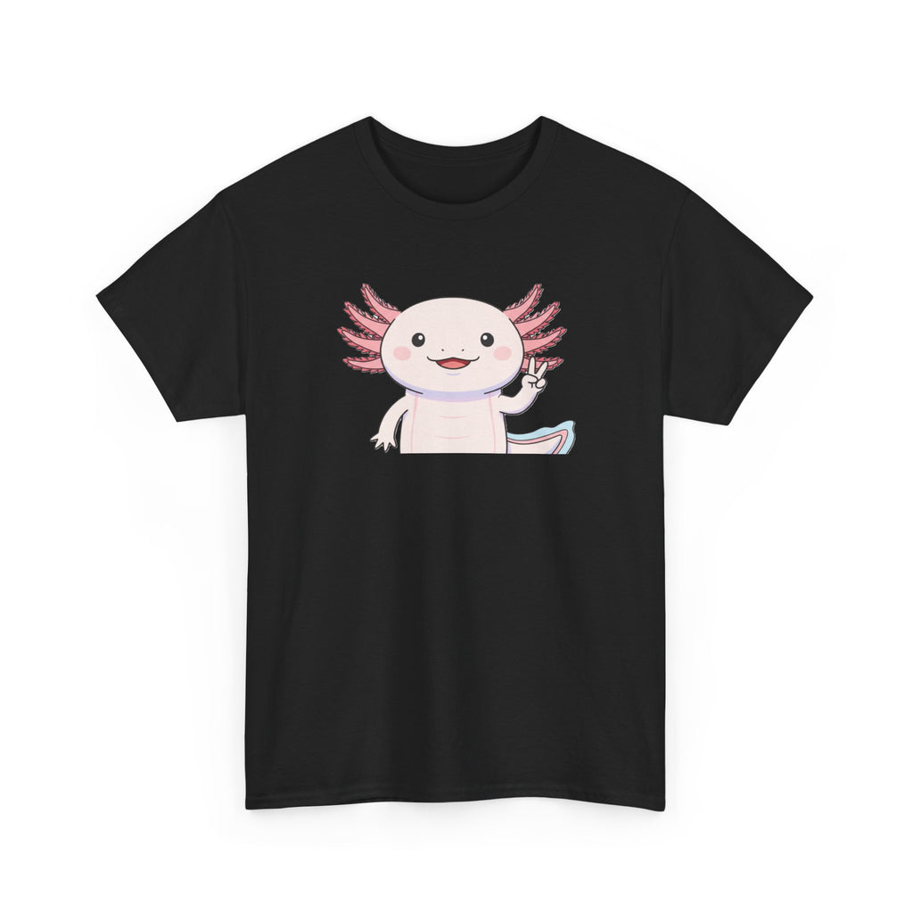 Axolotl Cute Cartoon T‑Shirt — Adorable Pink Axolotl Graphic Tee - Adult