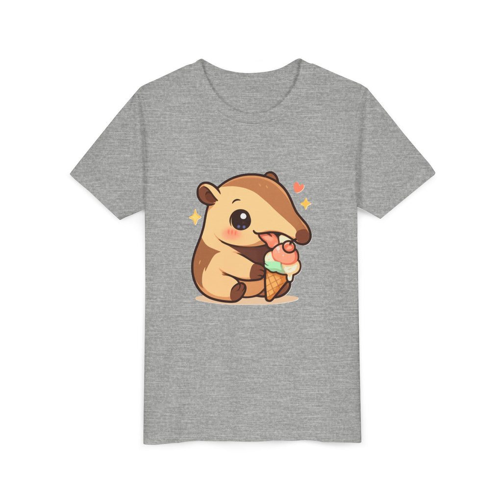 Cute Anteater Kids Tee – Kawaii Anteater Eating Ice Cream T-Shirt for Toddlers & Children