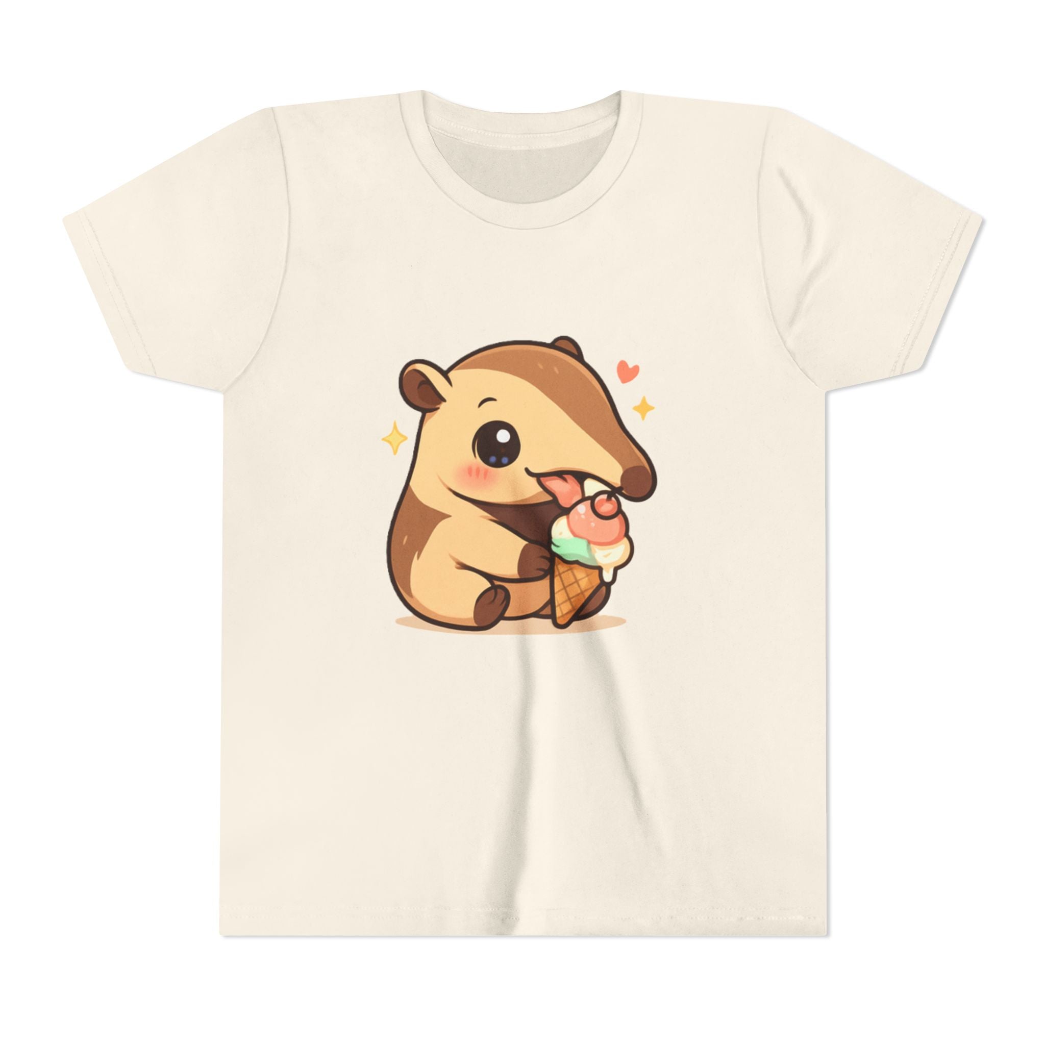 Cute Anteater Kids Tee – Kawaii Anteater Eating Ice Cream T-Shirt for Toddlers & Children
