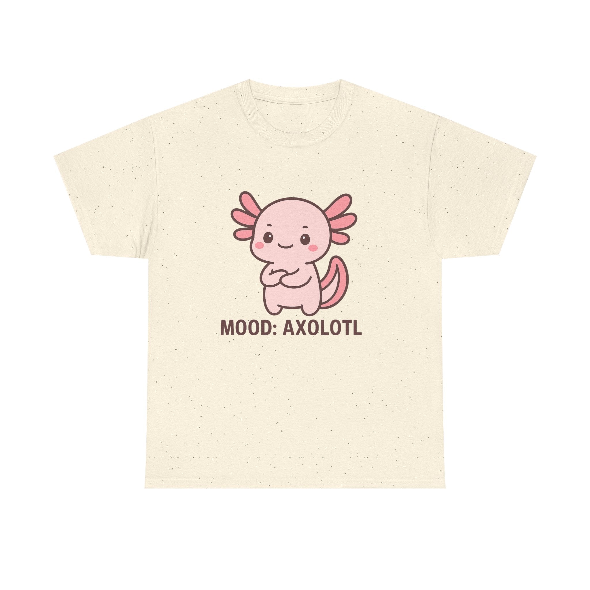 Axolotl Mood Tee — Cute Pink Axolotl Salamander Graphic T-Shirt - Adult