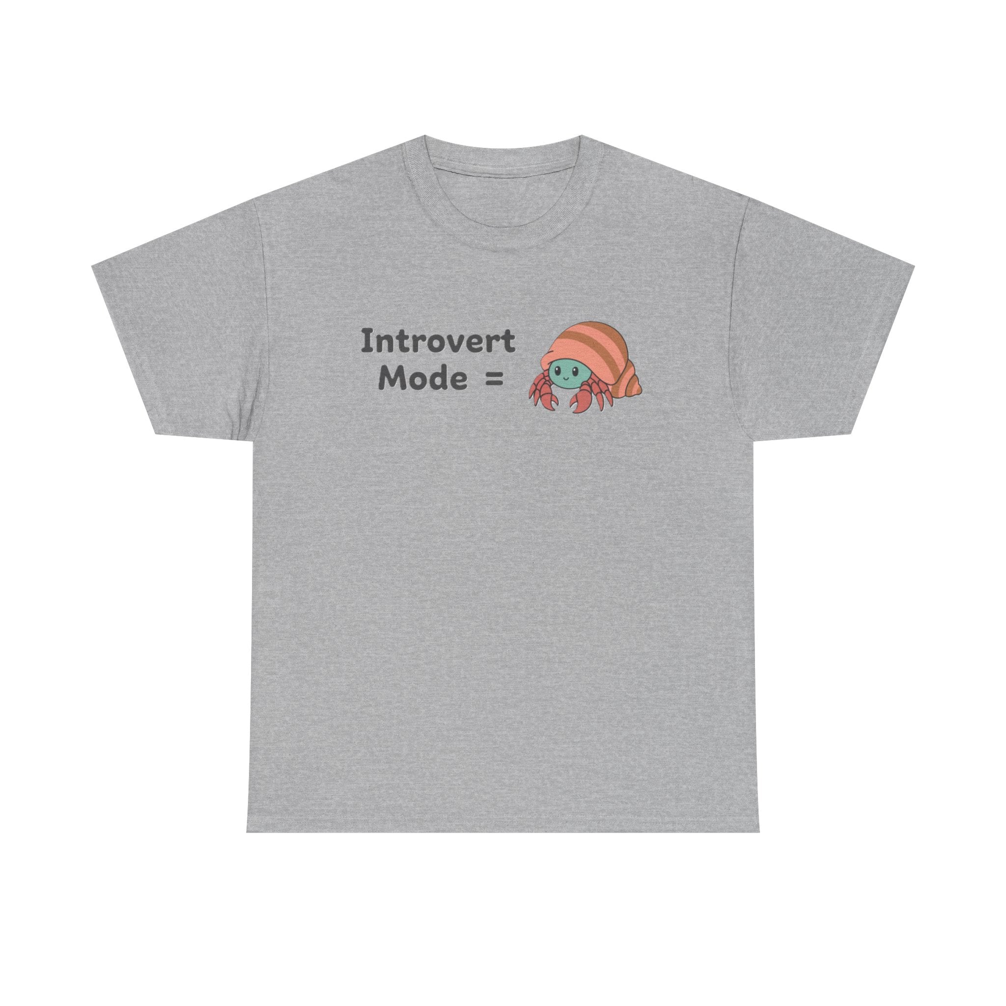 Introvert Mode T-Shirt — Cute Hermit Crab Graphic Tee - Adult