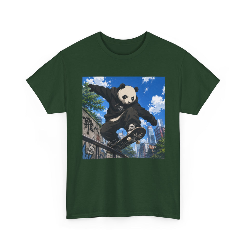 Panda Skateboarder T-Shirt — Urban Skate Panda Graphic Tee - Adult