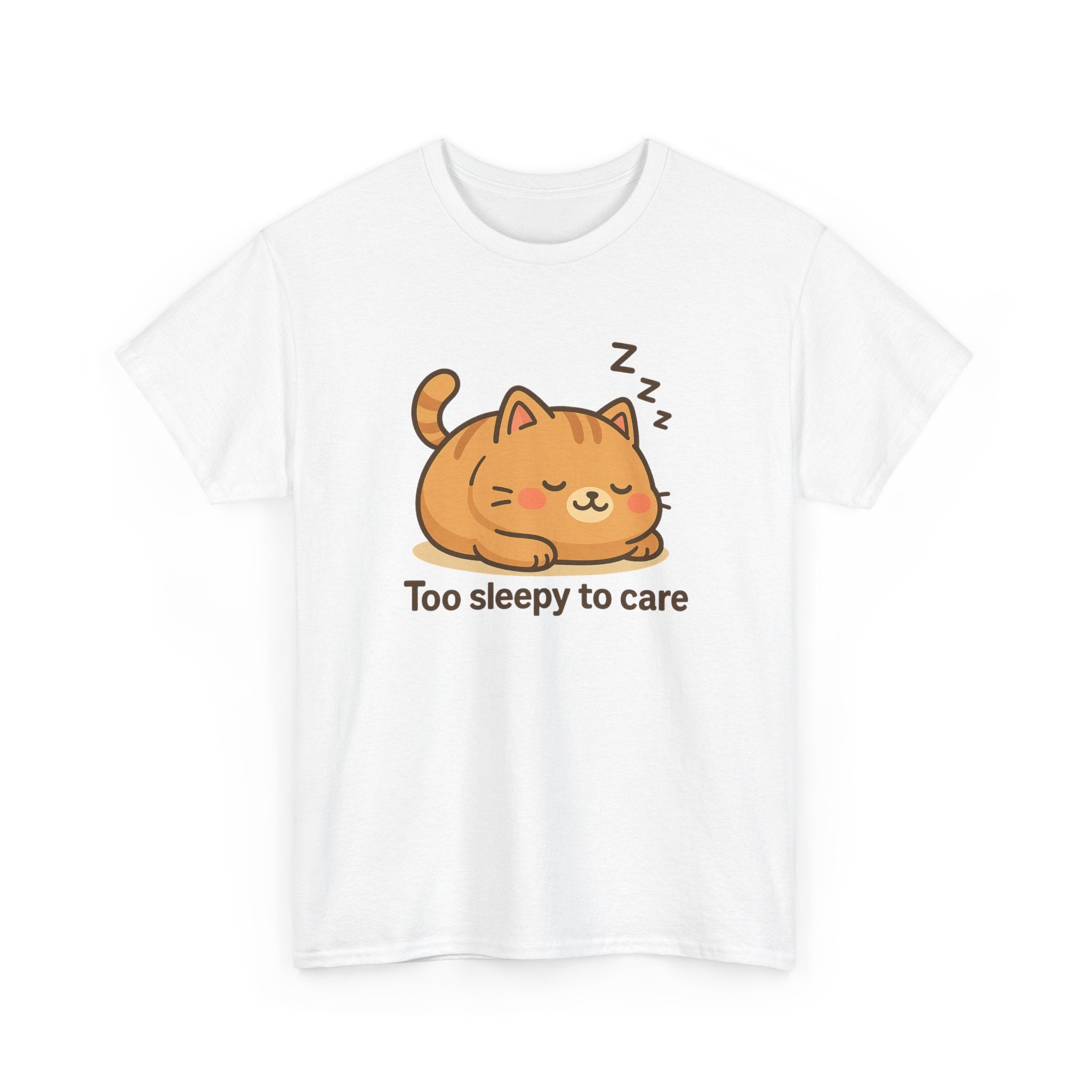 Too Sleepy to Care Cat T-Shirt - Adult