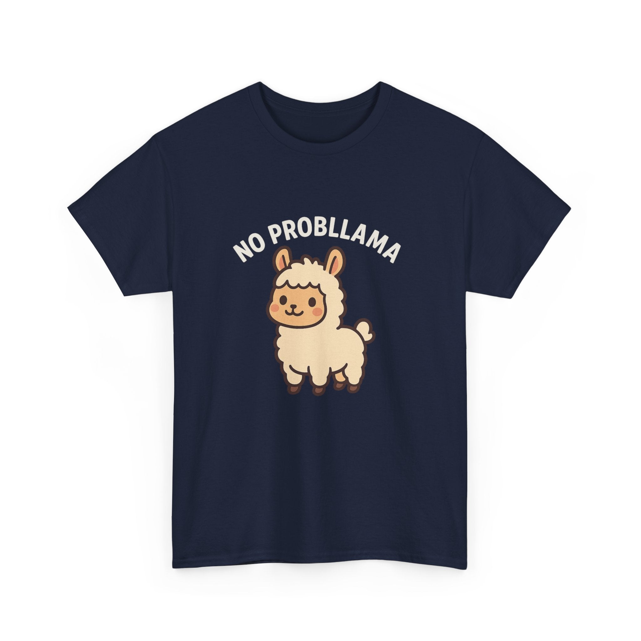 T‑Shirt — Cute “No Probllama” Llama Graphic Tee - Adult