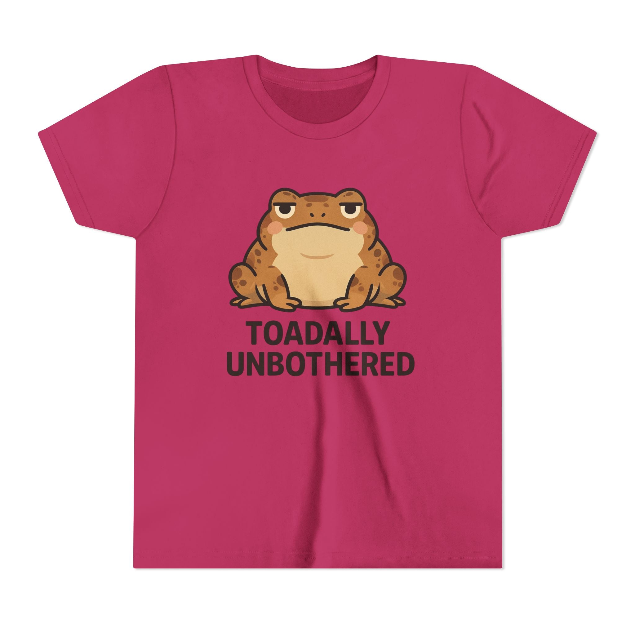 Youth Tee — 'Toadally Unbothered' Cute Frog Graphic Shirt for Kids