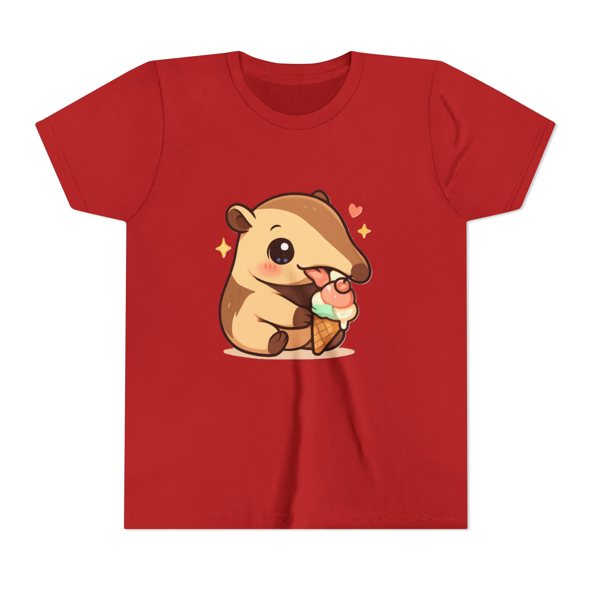 Cute Anteater Kids Tee – Kawaii Anteater Eating Ice Cream T-Shirt for Toddlers & Children