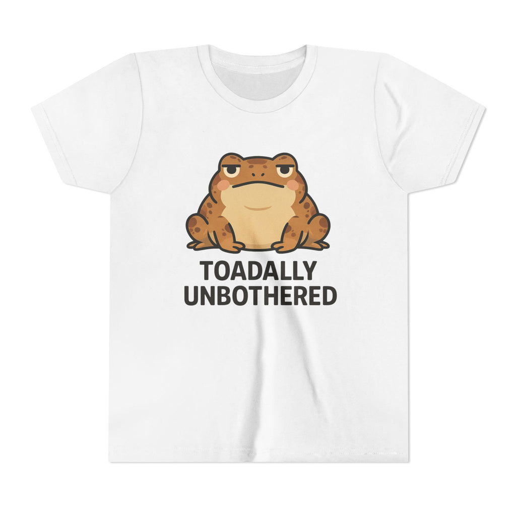 Youth Tee — 'Toadally Unbothered' Cute Frog Graphic Shirt for Kids
