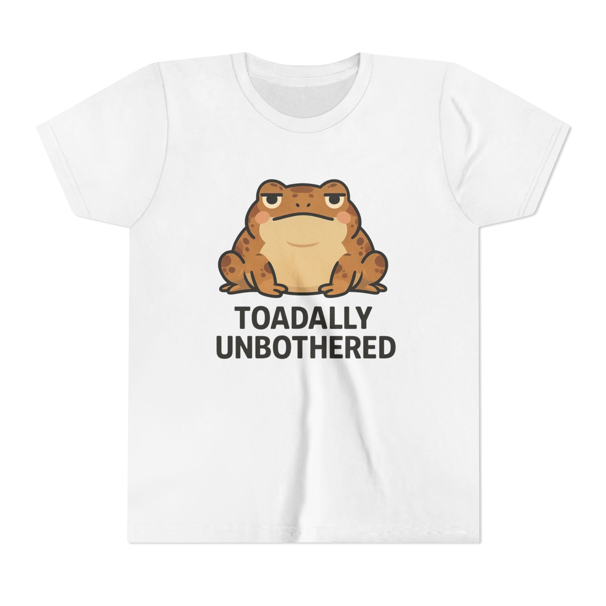 Youth Tee — 'Toadally Unbothered' Cute Frog Graphic Shirt for Kids