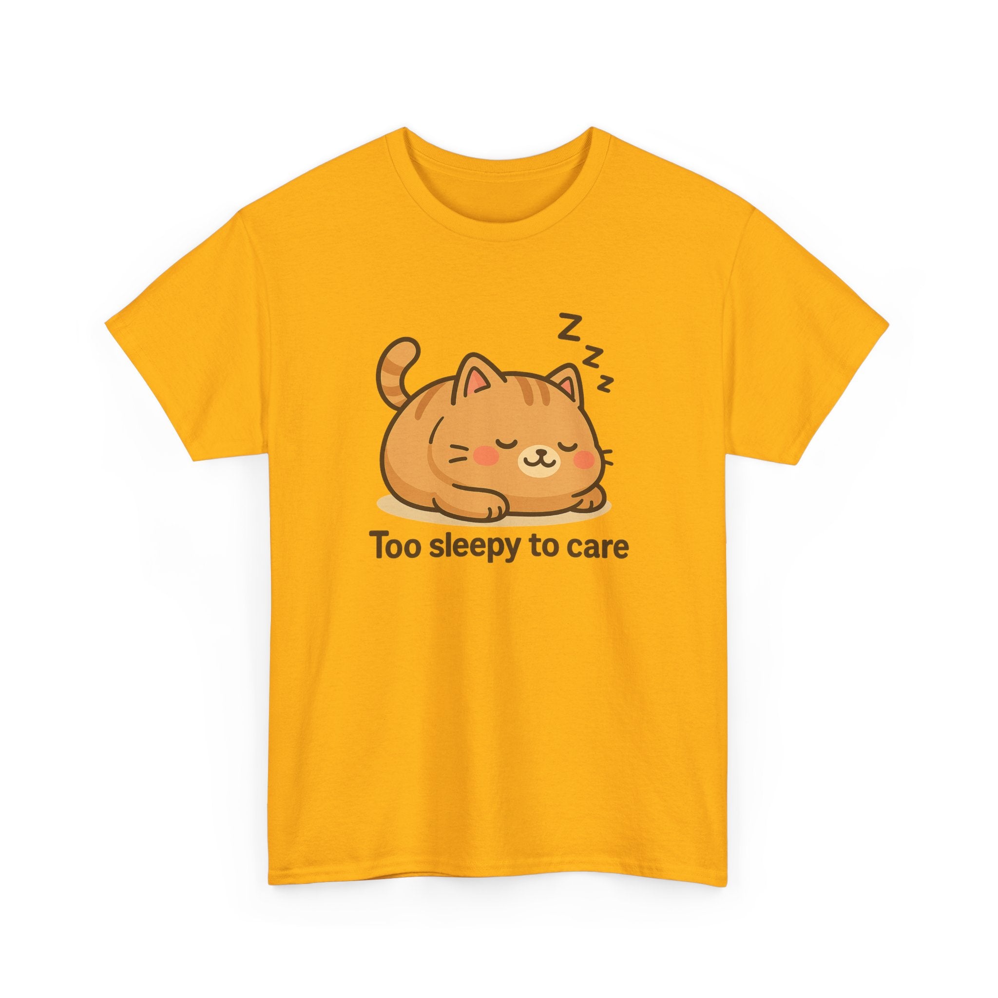 Too Sleepy to Care Cat T-Shirt - Adult