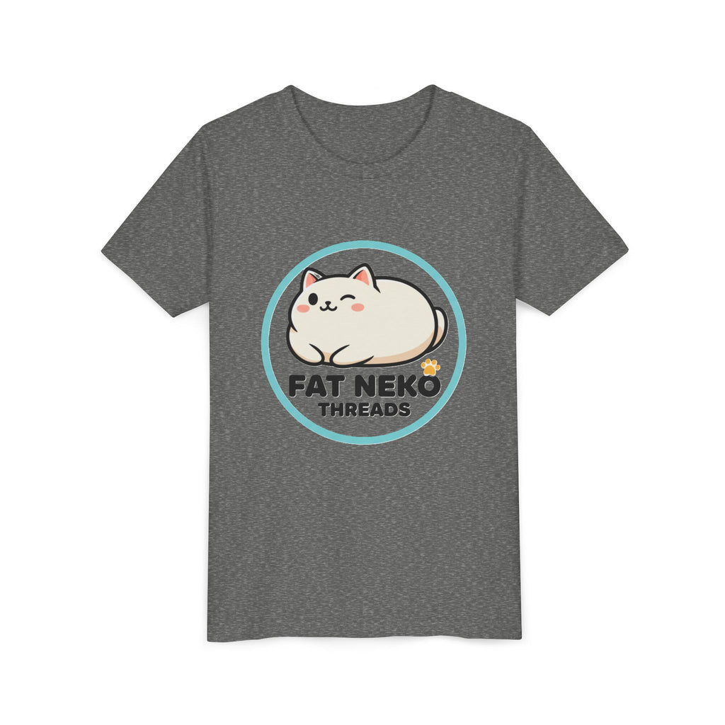 Youth Tee — Fat Neko Threads Cute Chubby Cat Logo