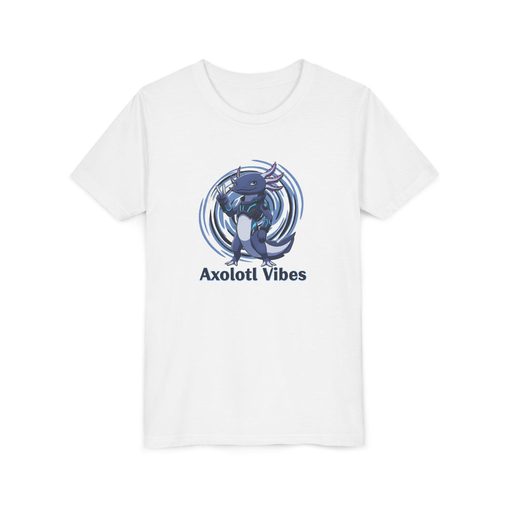 Youth Tee - 'Axolotl Vibes' Cute Axolotl Salamander Graphic Shirt - Kids