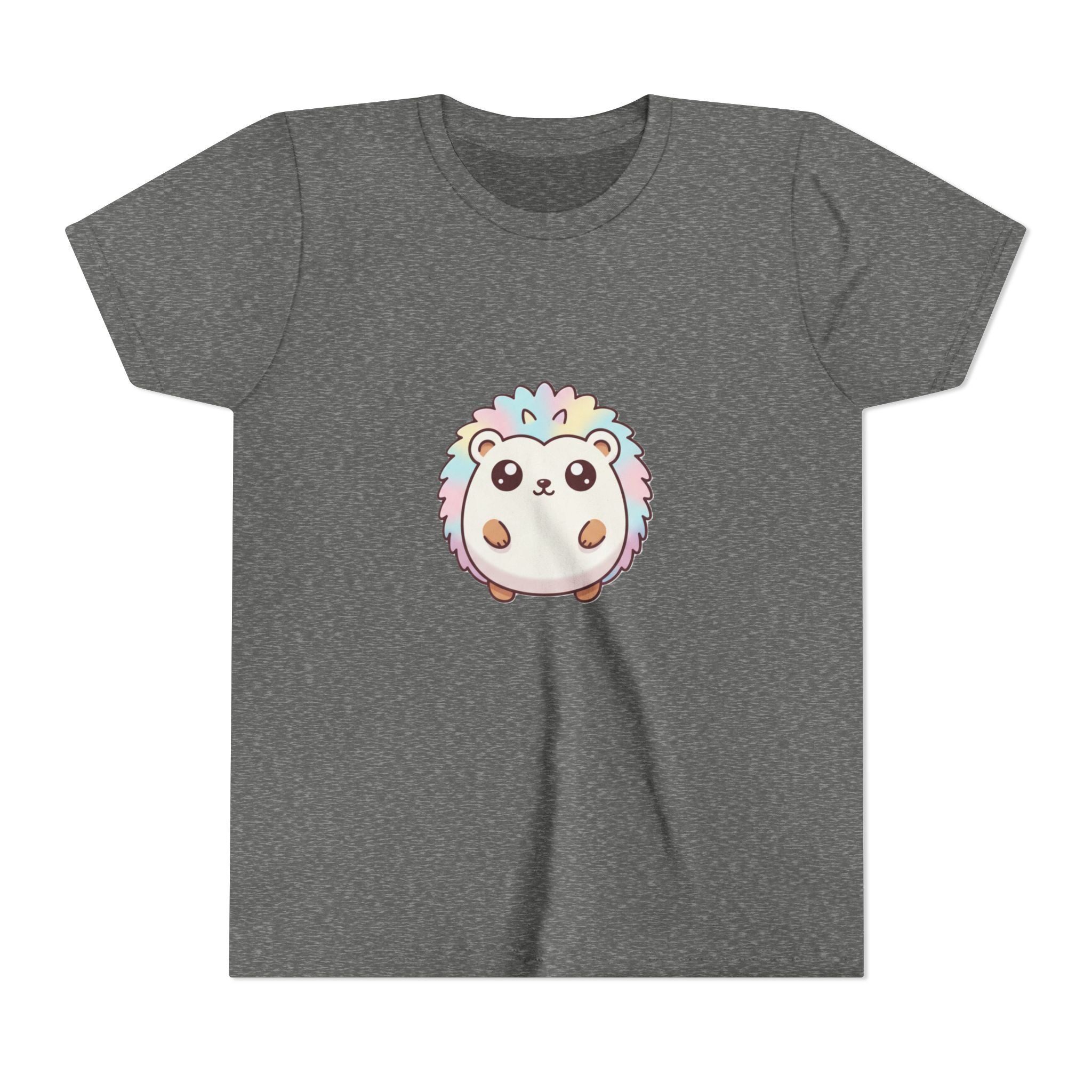 Kids Rainbow Hedgehog T‑Shirt — Cute Pastel Animal Youth Tee