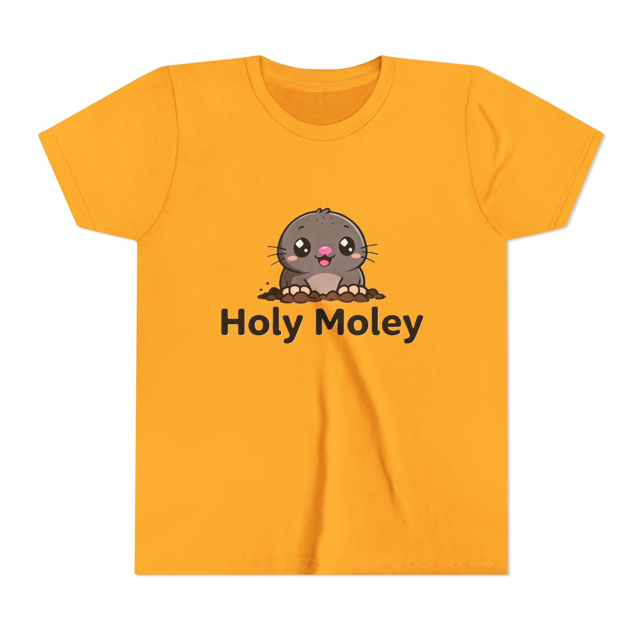 Youth Tee — Cute 'Holy Moley' Mole Kids T‑Shirt (Playful Animal Pun)
