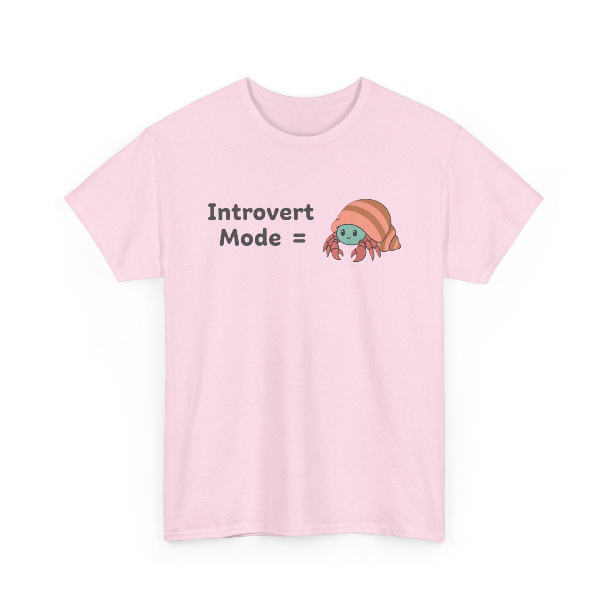 Introvert Mode T-Shirt — Cute Hermit Crab Graphic Tee - Adult