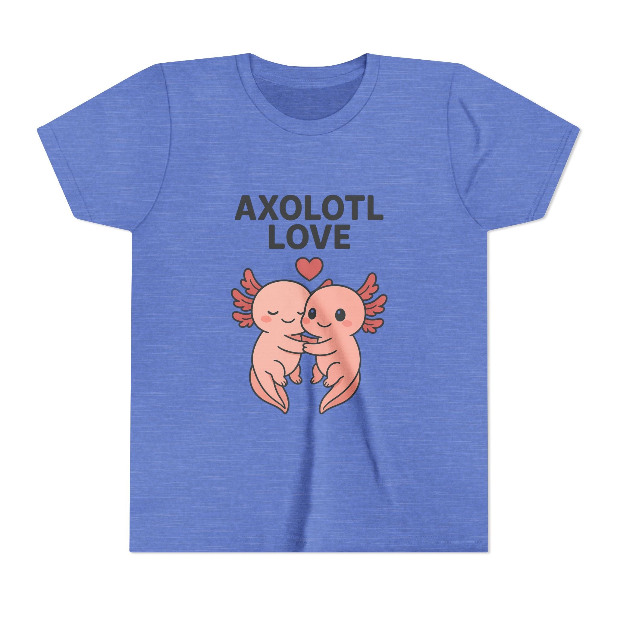 Axolotl Love Youth Tee – Cute Hugging Axolotl Salamander Kids Shirt - Kids
