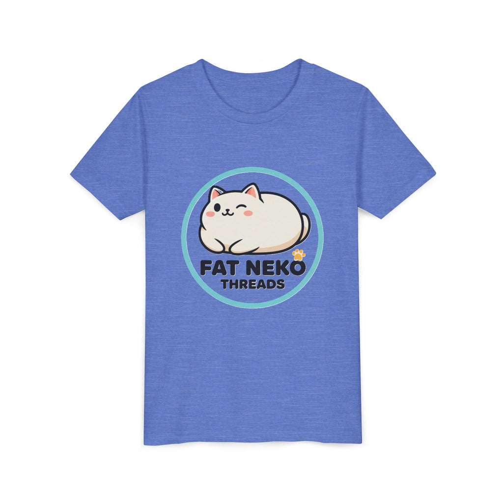 Youth Tee — Fat Neko Threads Cute Chubby Cat Logo