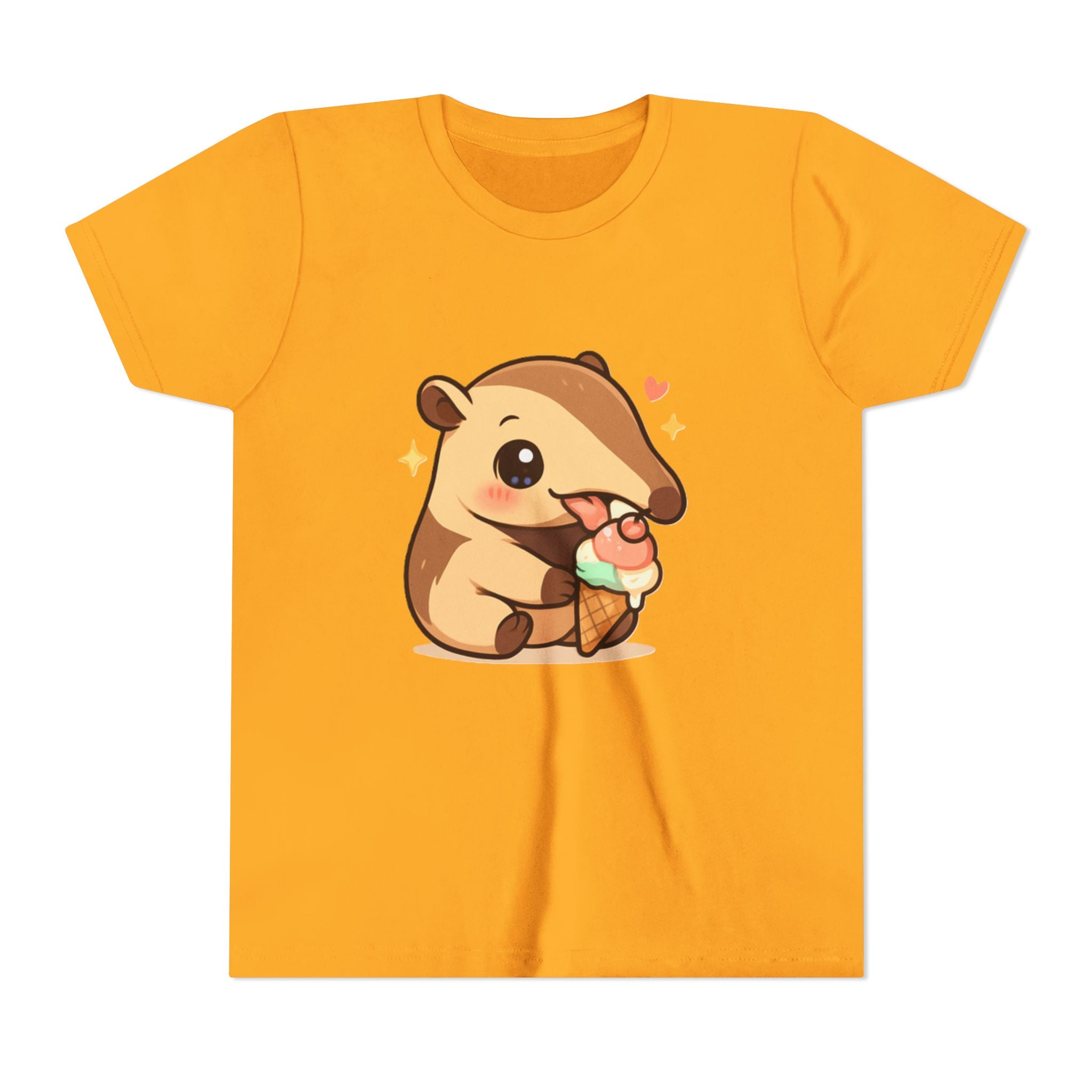 Cute Anteater Kids Tee – Kawaii Anteater Eating Ice Cream T-Shirt for Toddlers & Children