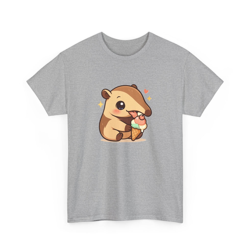 Cute Anteater Eating Ice Cream T-Shirt — Kawaii Animal Tee - Adult
