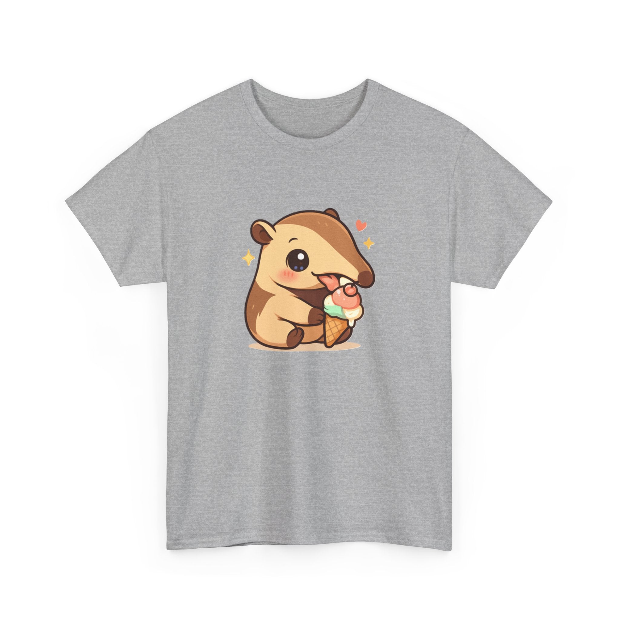 Cute Anteater Eating Ice Cream T-Shirt — Kawaii Animal Tee - Adult