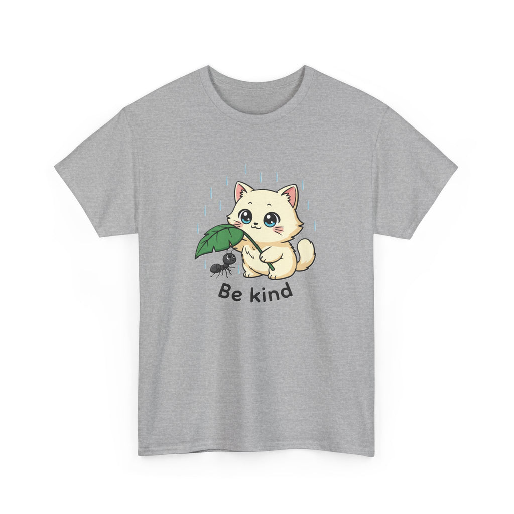 Be Kind Kitten T-Shirt — Cute Cat and Ant Illustration Tee - Adult