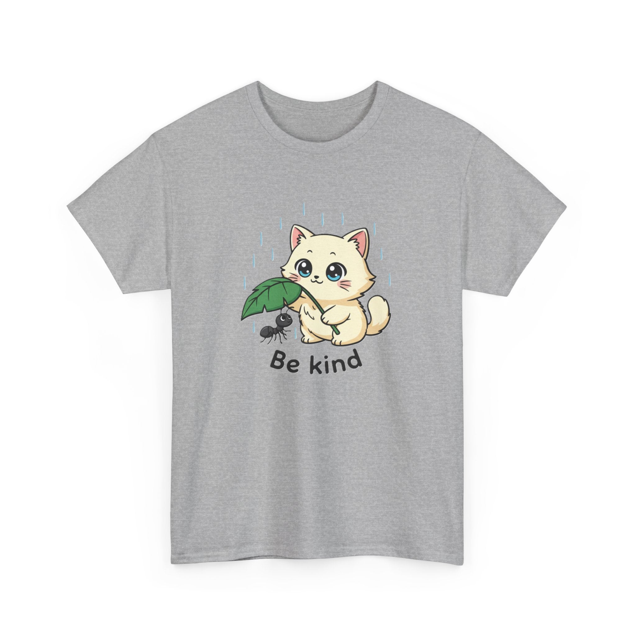 Be Kind Kitten T-Shirt — Cute Cat and Ant Illustration Tee - Adult