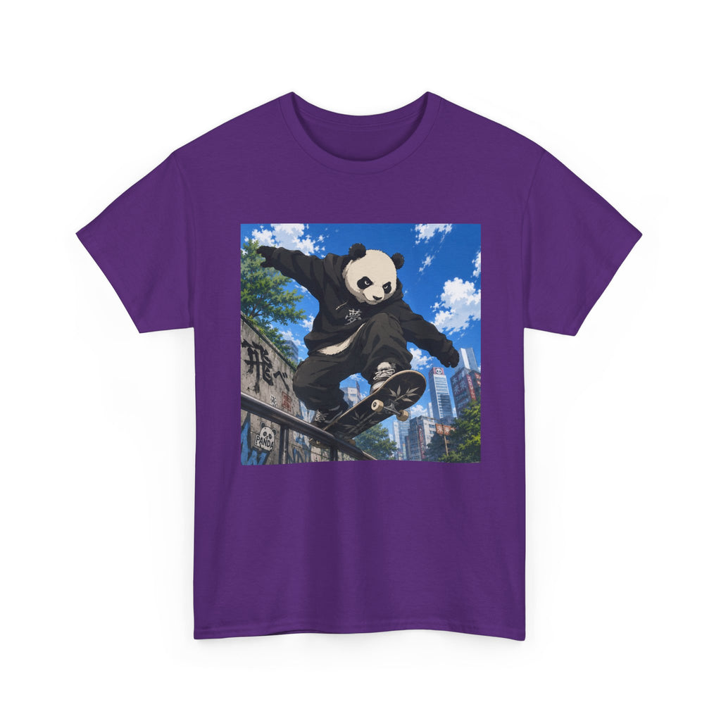 Panda Skateboarder T-Shirt — Urban Skate Panda Graphic Tee - Adult