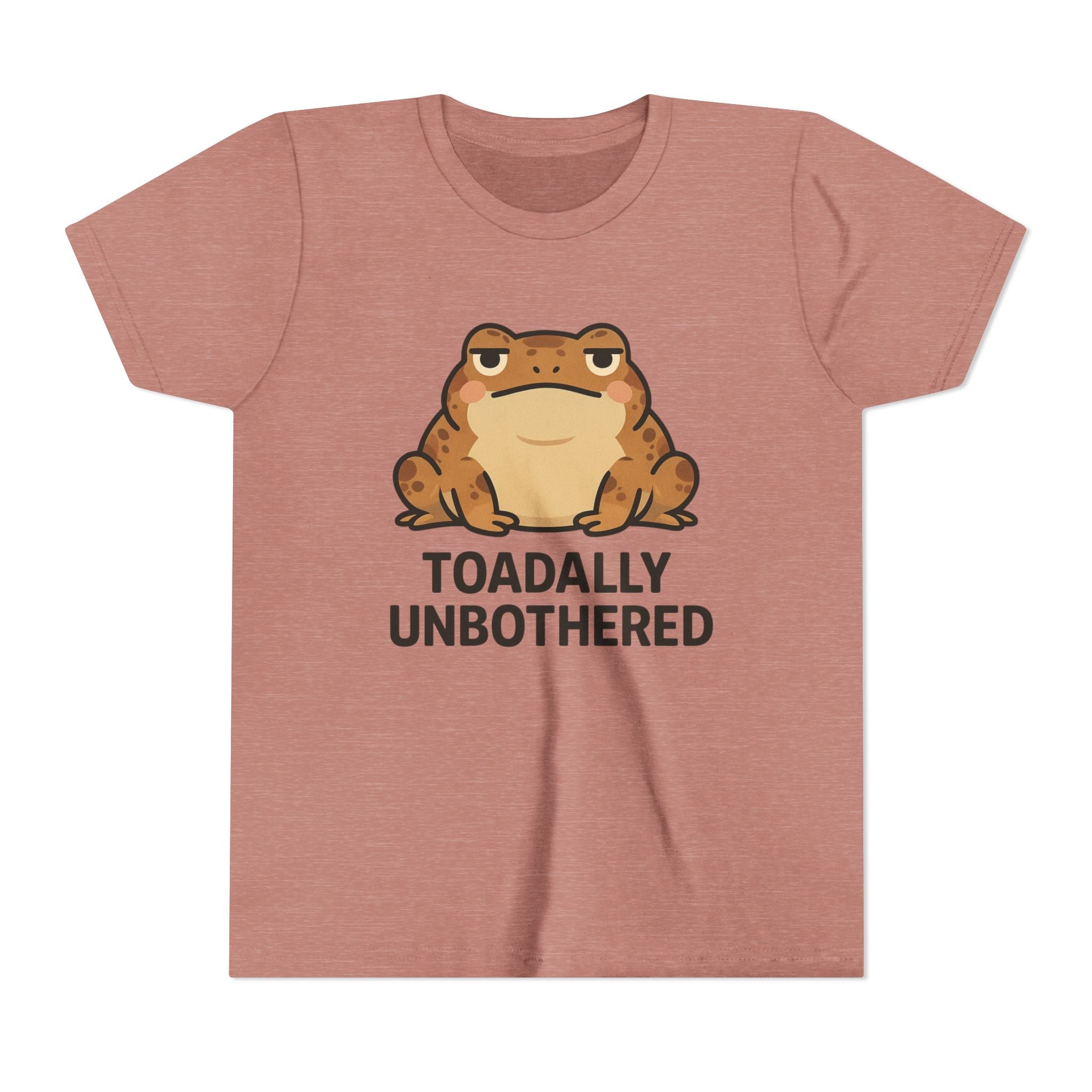 Youth Tee — 'Toadally Unbothered' Cute Frog Graphic Shirt for Kids