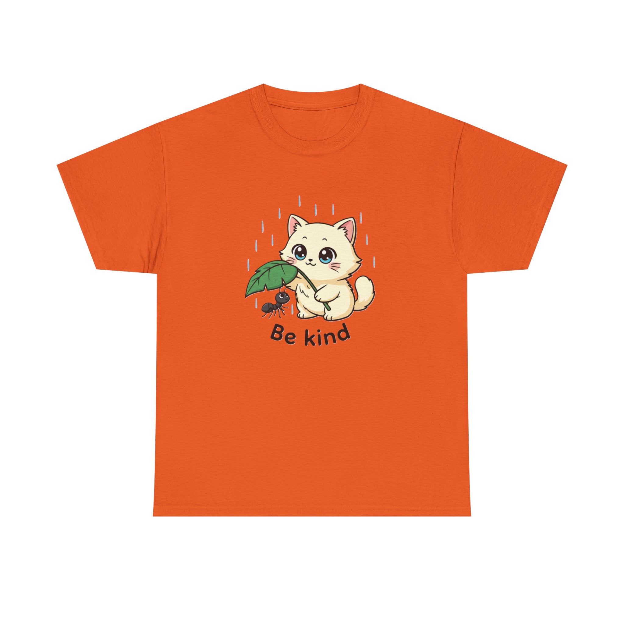Be Kind Kitten T-Shirt — Cute Cat and Ant Illustration Tee - Adult