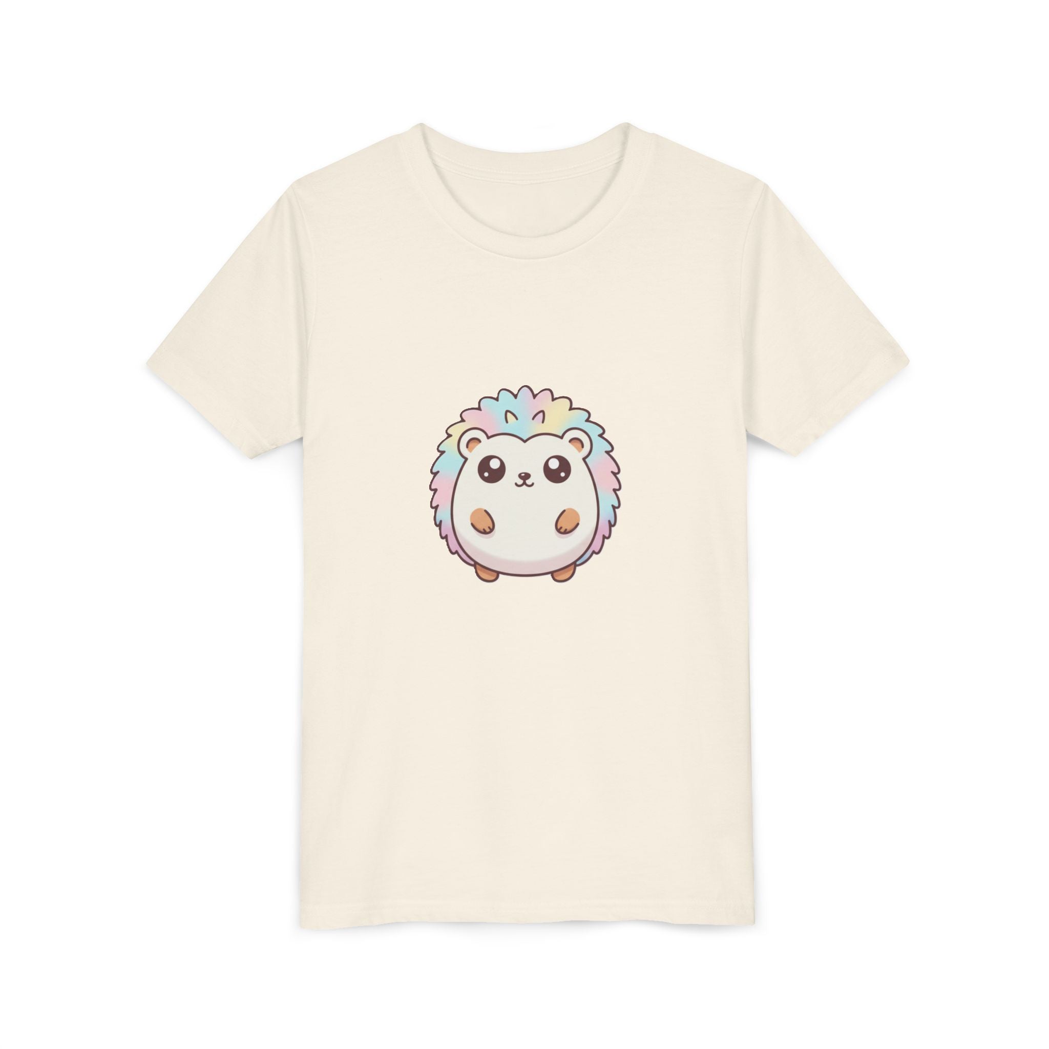 Kids Rainbow Hedgehog T‑Shirt — Cute Pastel Animal Youth Tee