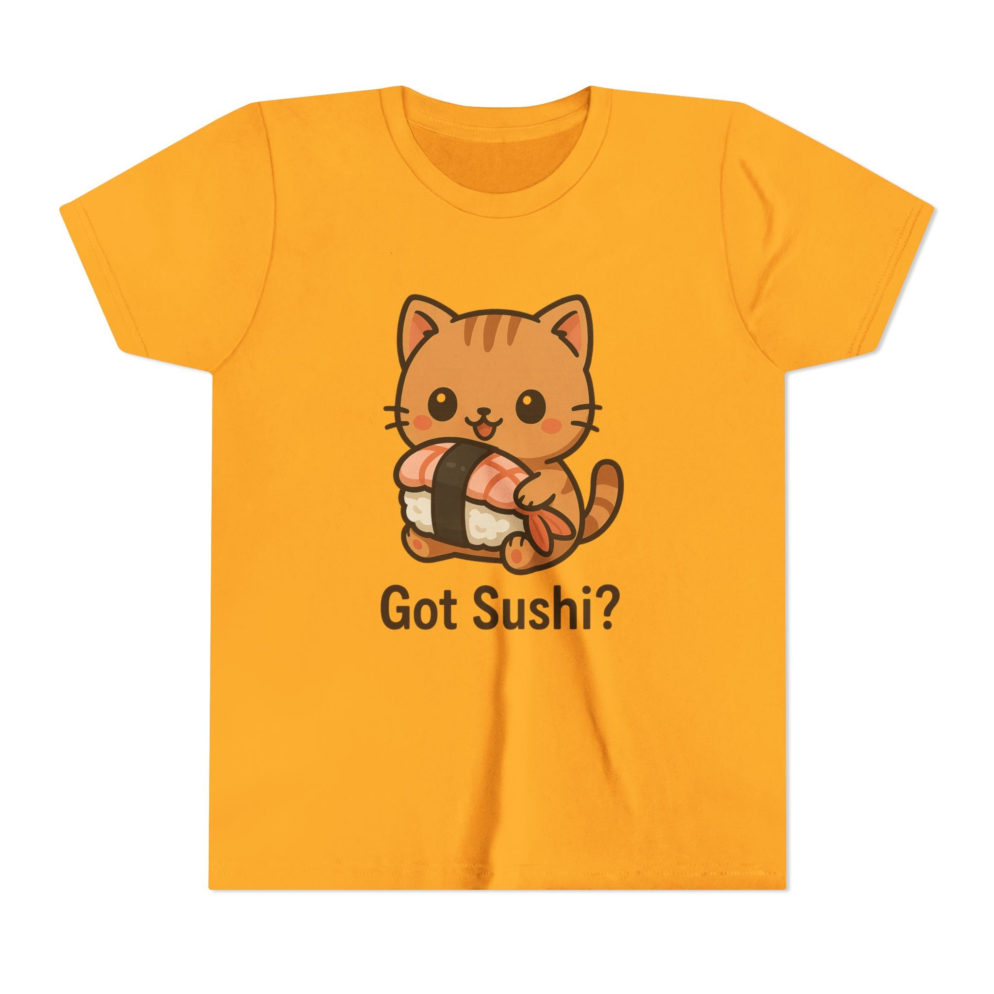 Kids 'Got Sushi?' Cute Cat Sushi Graphic Tee — Youth Short Sleeve Shirt