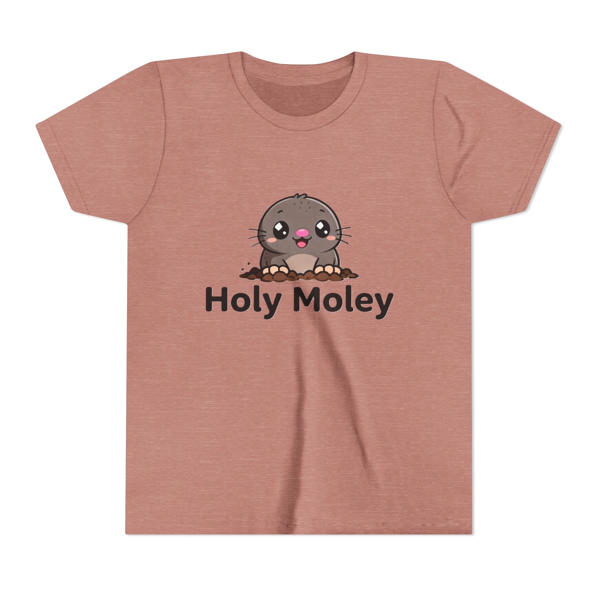 Youth Tee — Cute 'Holy Moley' Mole Kids T‑Shirt (Playful Animal Pun)