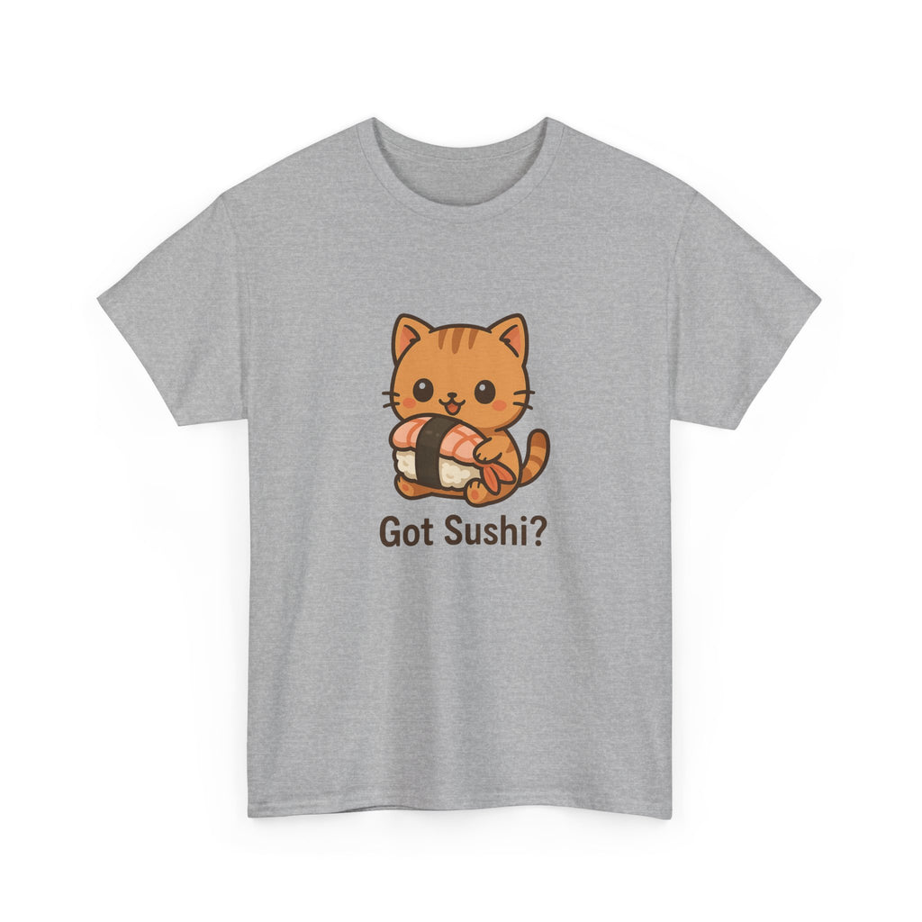 Cat Sushi T-Shirt — Cute "Got Sushi?" Kitty Graphic Tee - Adult